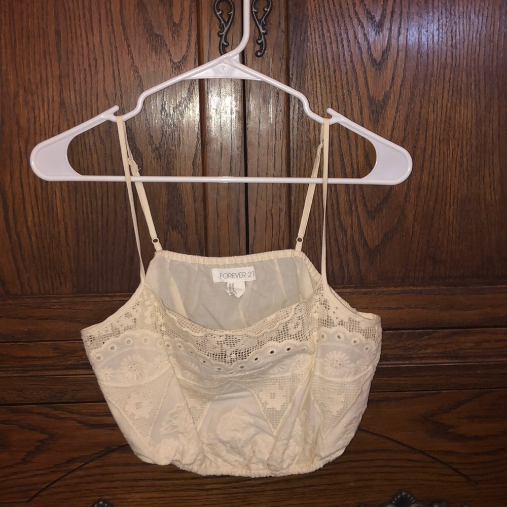 Eyelet Stitch Crop Top